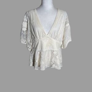 Vici Cream Lace Blouse